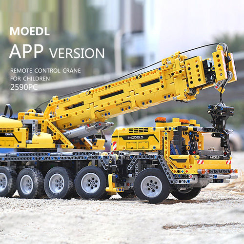 2590pcs Remote Control Ladder Truck Kids Building Blocks Toy Puzzle Mould King