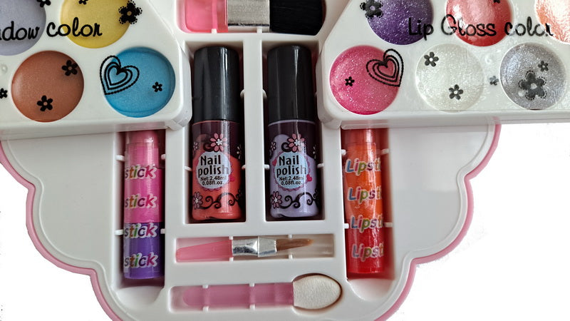 Kid Girls Makeup Set Lipstick Set Shell Shape Style Eco-friendly Cosmetic Pretend Play Kit Princess Toy