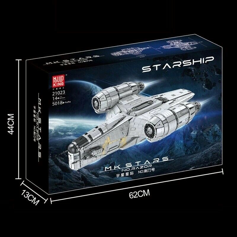 5018pcs Mould King 21023 Razor Crest Building Blocks Toy Set