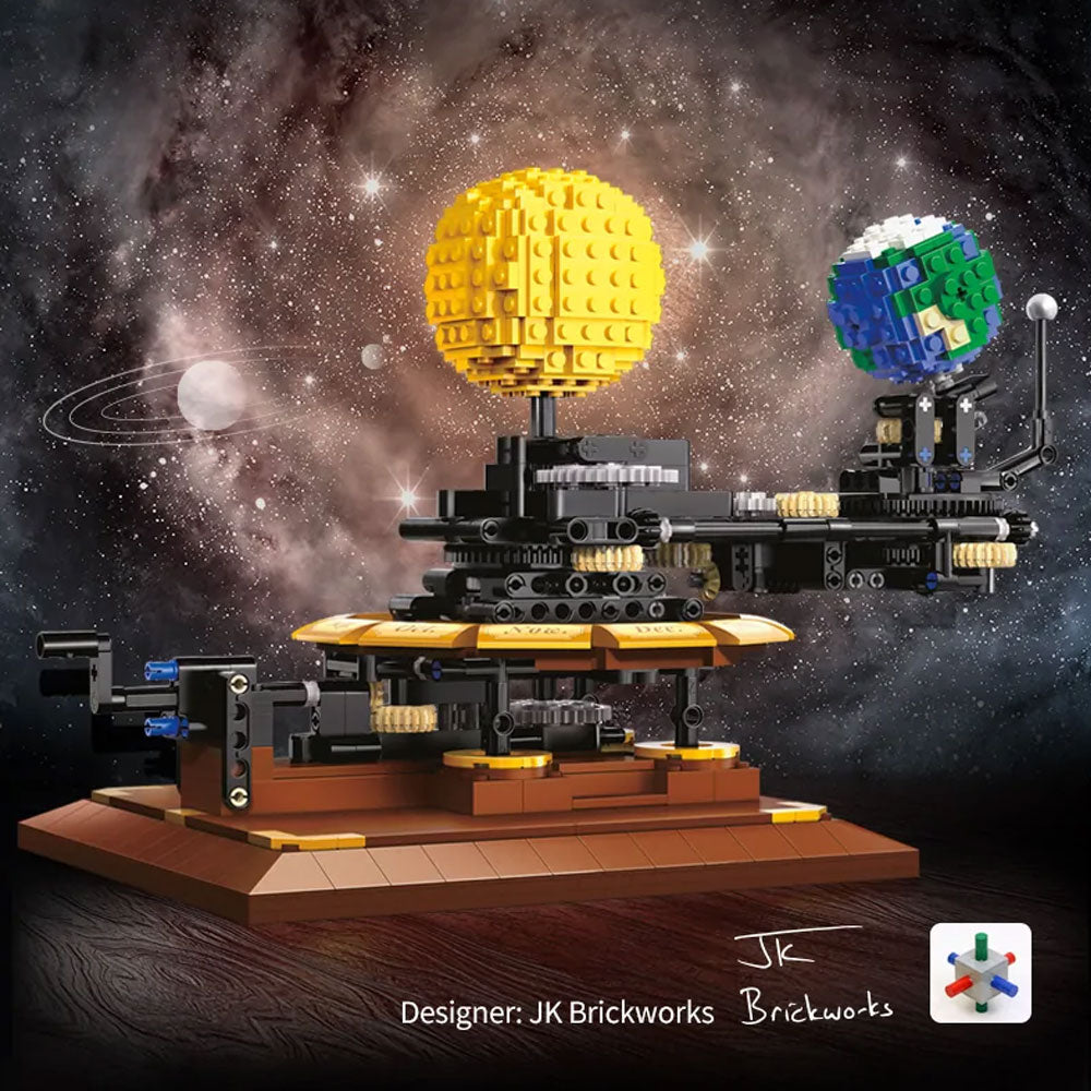 CaDA Master C71004W 865 PCS  Earth Moon Sun Building Blocks Kit MOC Clamping Blocks