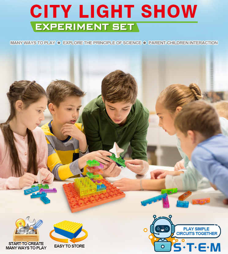 City Light Show Circuit Educational Kit Scientific Exploration Brain Development Physical Experiment Set
