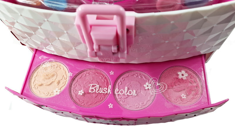 Kid Girls Makeup Set Jewellery Box Style Cosmetic Pretend Play Kit Princess Toy