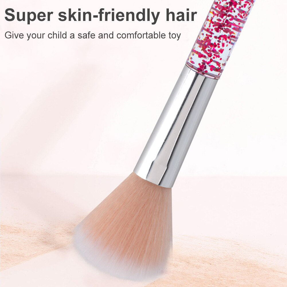 Kid Girls Makeup Set tool Eco-friendly Cosmetic Pretend Play Kit Princess Toy Pink Bag