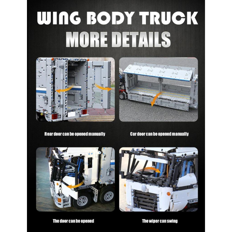 4166pcs Mould King 13139 Wing Body Truck APP Remote Control Building Blocks Toy Set