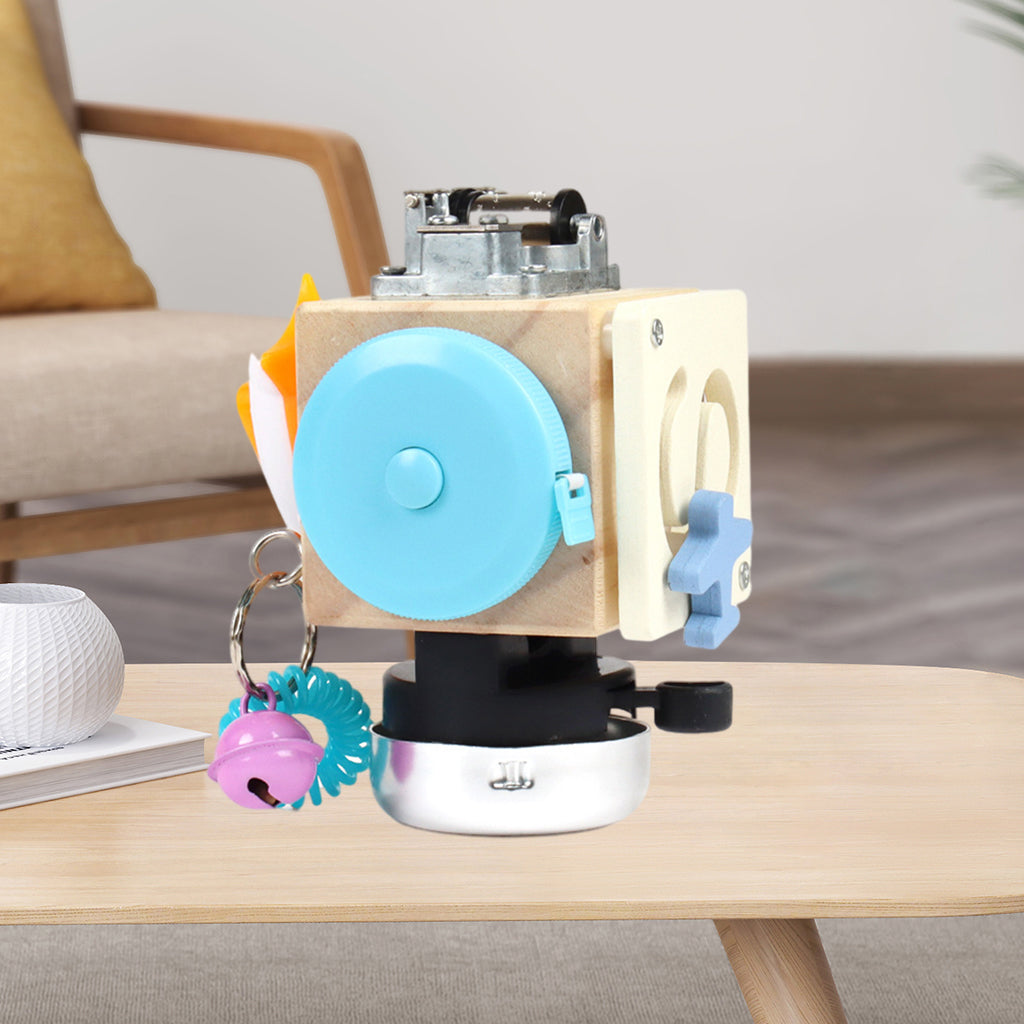 Wooden Busy Cube Music Box 7-in-1 Montessori Educational Toy