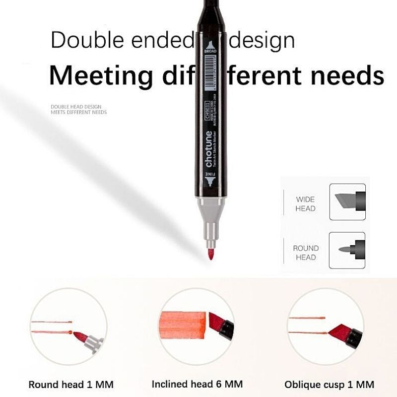 80 PCS Color Marker Art Set Double Head Alcohol Based Children Gift