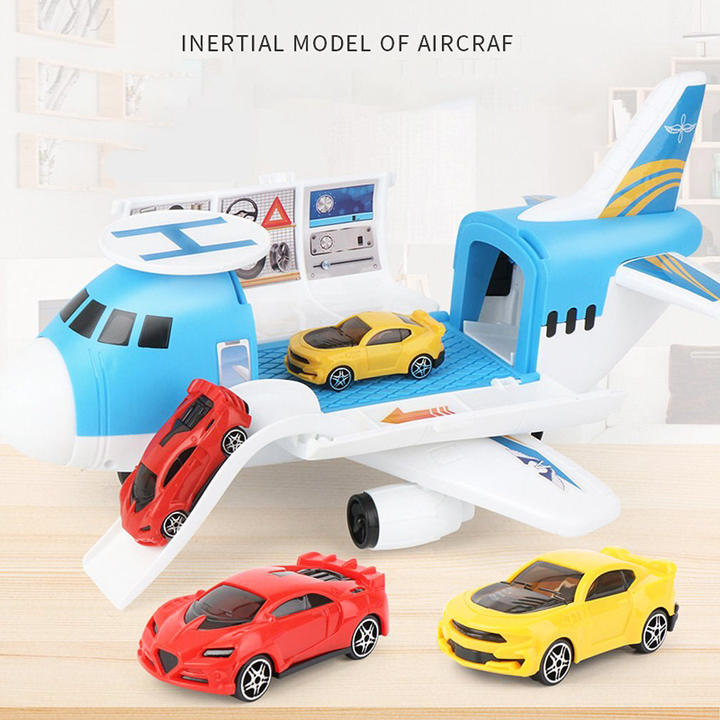 Children Toy Aircraft Vehicles Transports Plane Kids Air Freighter Car Boy Gift