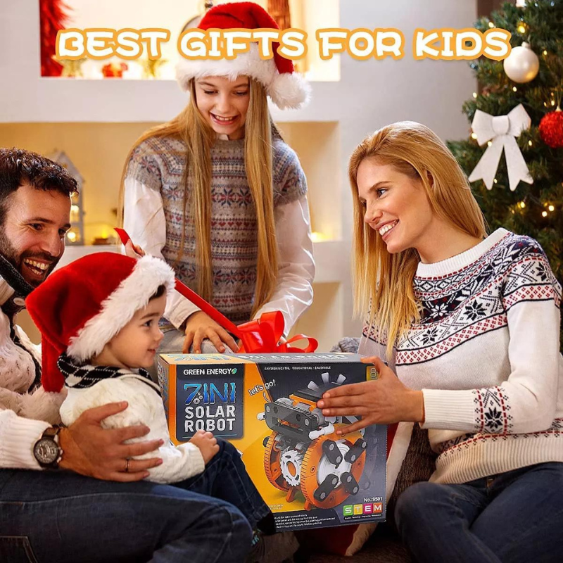 7 In 1 DIY Science Experiment Robot Building Educational Kit Solar Powered Solar Robot STEM Learning Kids Toy