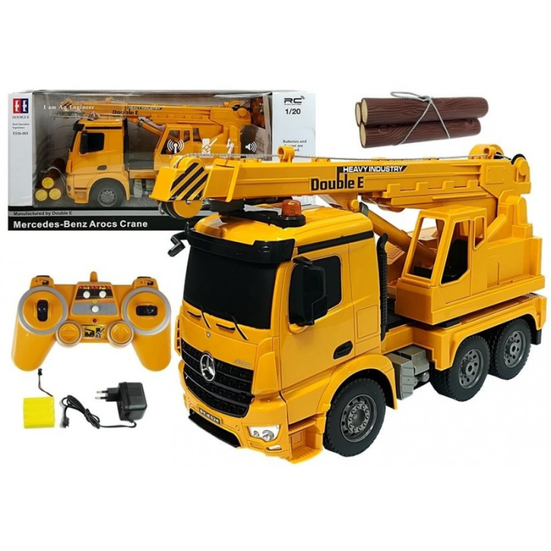 Double E E526-003 1:20 2.4GHz Remote Control Mercedes-Benz Crane Model Toy Truck