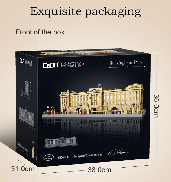 CaDA C61501W 5604PCS Buckingham Palace Large Modular Castle MOC Building Blocks Toy Set