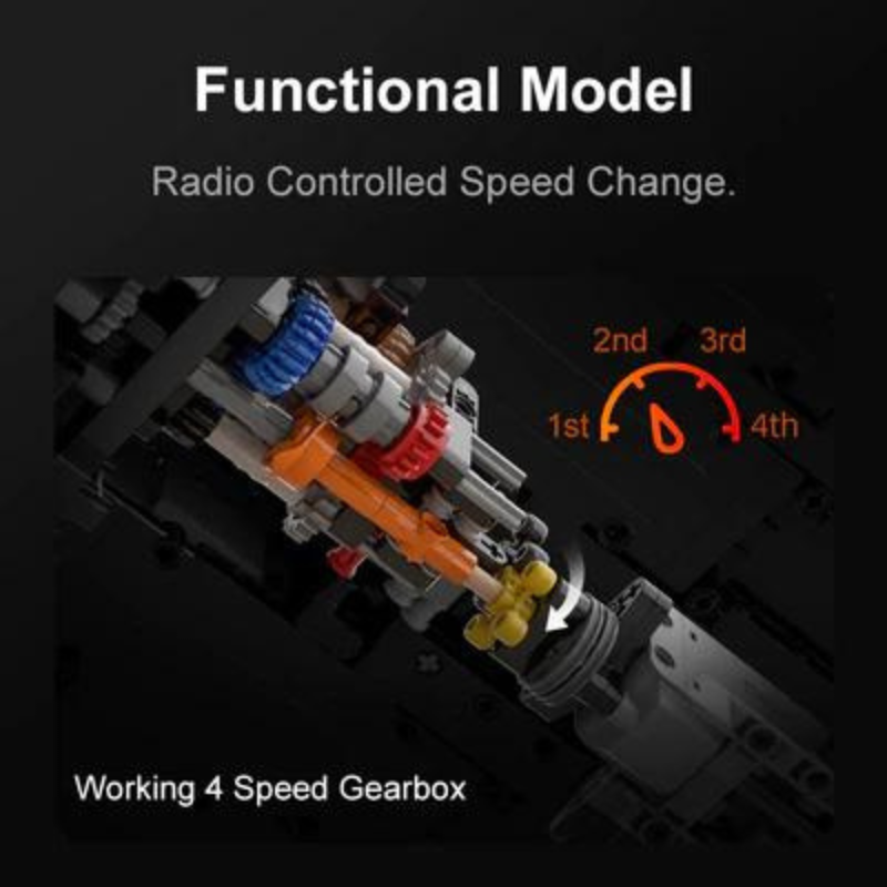 CaDA C61057W 3187PCS Bricks Master Series Italian Super Car Set 1:8 Scale Ferrari 488pista RC Car Building Blocks Toy Set