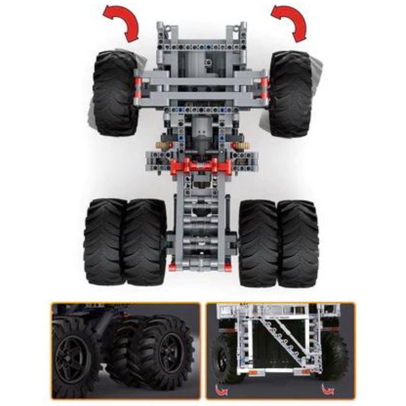 2044pcs Mould King 13170 Mining Truck Liebherr T284 Building Blocks Toy Set