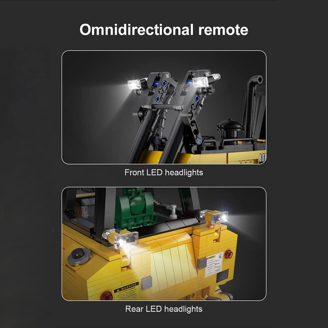 CaDA C61056W 2826PCS Goliath Bulldozer 1:16 RC Bulldozer Building Blocks Toy Set