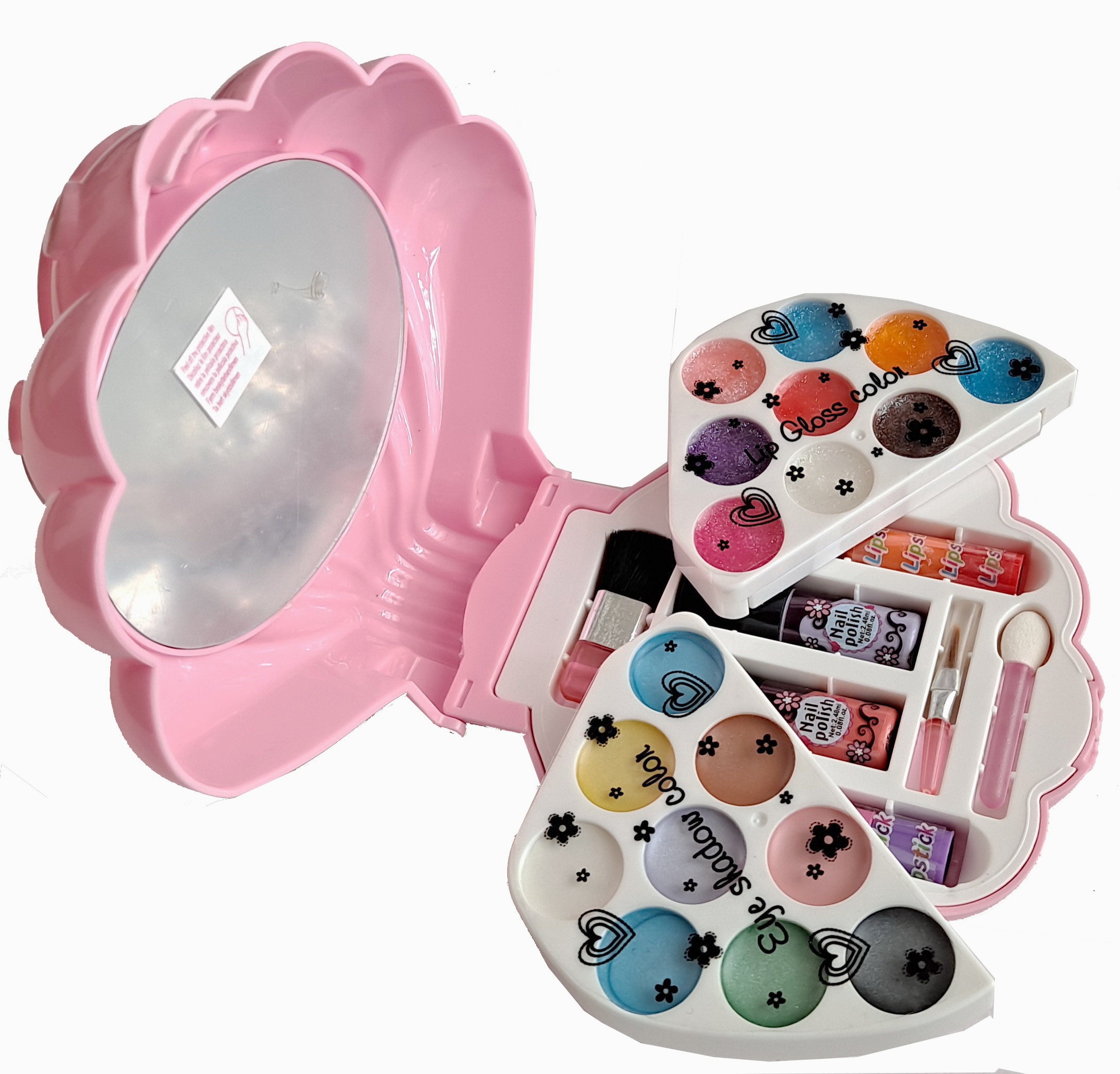 Kid Girls Makeup Set Lipstick Set Shell Shape Style Eco-friendly Cosmetic Pretend Play Kit Princess Toy