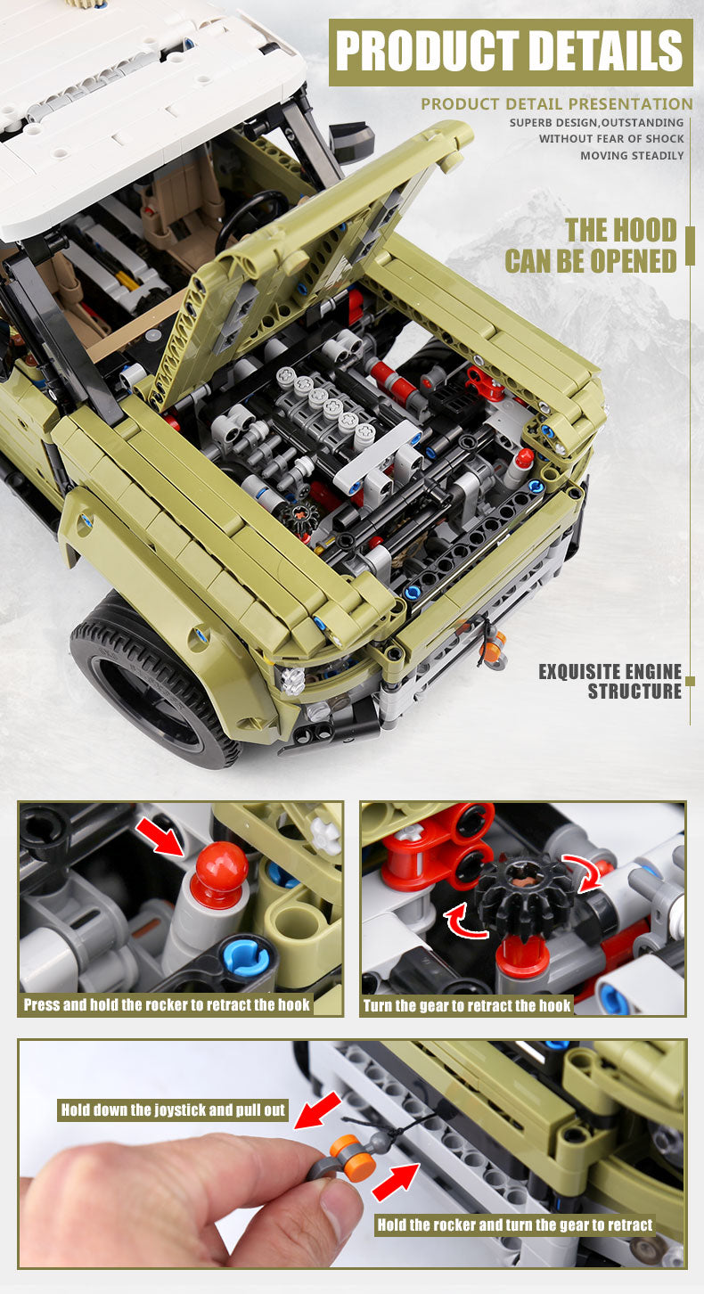 2668pcs MOULD KING 13175 Defender Off-Road Vehicle Building Blocks Toy Set