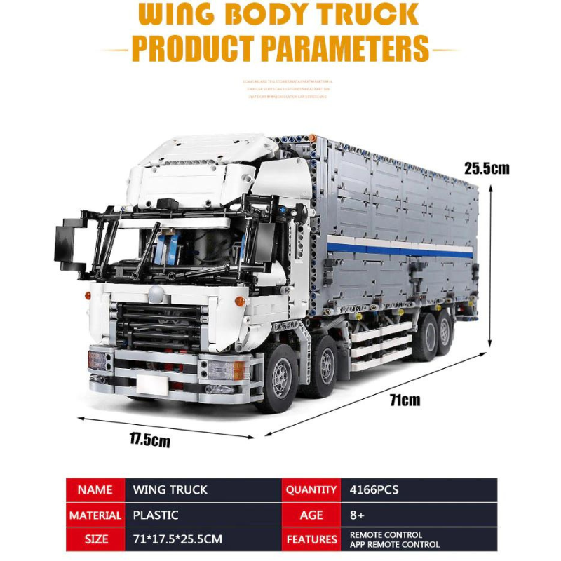 4166pcs Mould King 13139 Wing Body Truck APP Remote Control Building Blocks Toy Set