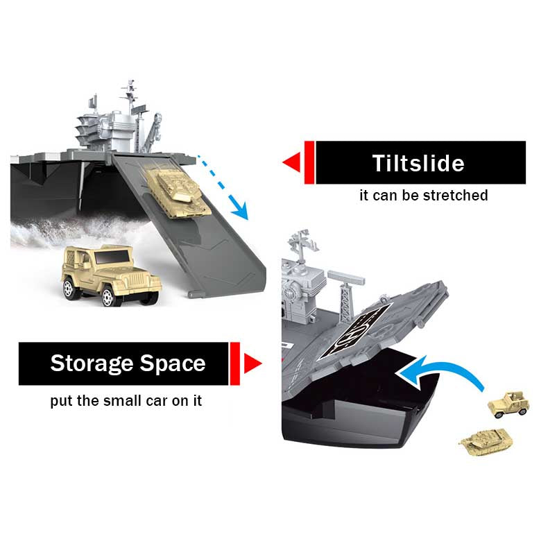 Aircraft Carrier Children Educational Toy Ship Model Collection Kid Gifts Plane