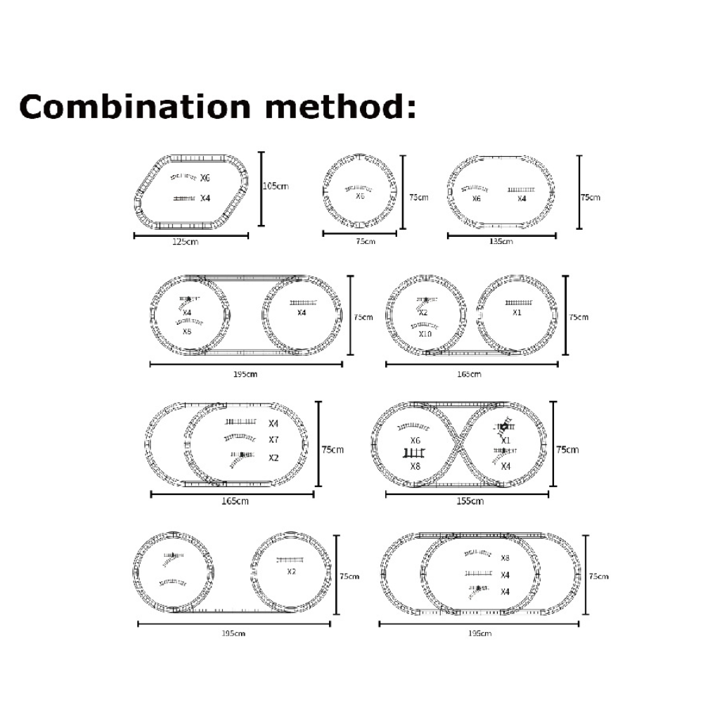 Delux Christmas Steam Train Set for Kids with Light & Sounds Smoke Effect 27 Track Electric Train Set Great Accessory for Kids Gift