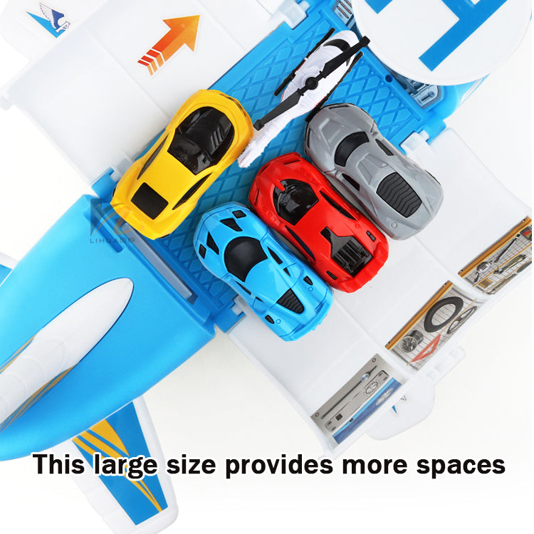 Children Toy Aircraft Vehicles Transports Plane Kids Air Freighter Car Boy Gift