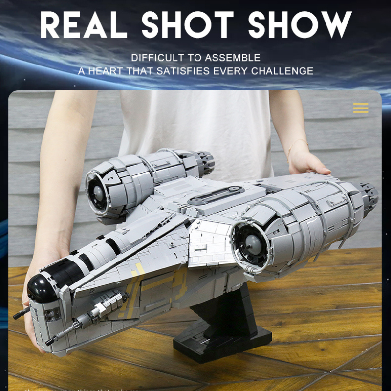 5018pcs Mould King 21023 Razor Crest Building Blocks Toy Set