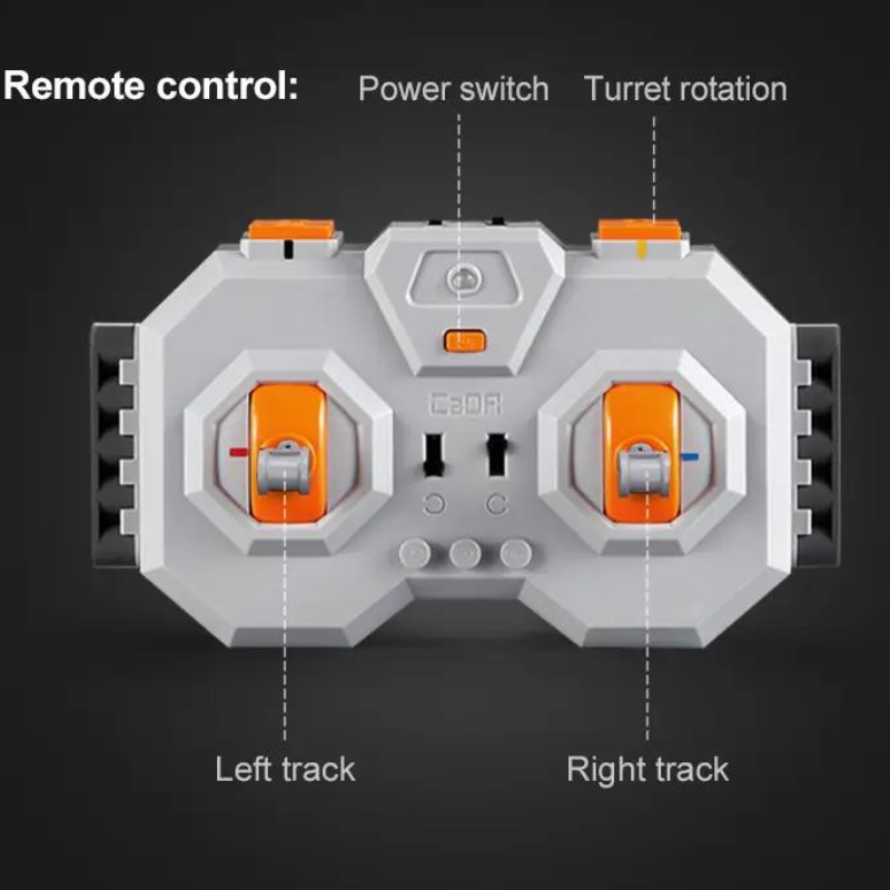 CaDA C61073W 907PCS Bricks Model RC Panther Tank Model High Tech MOC Building Blocks Set Assembled Remote Control Car Toys Vehicle