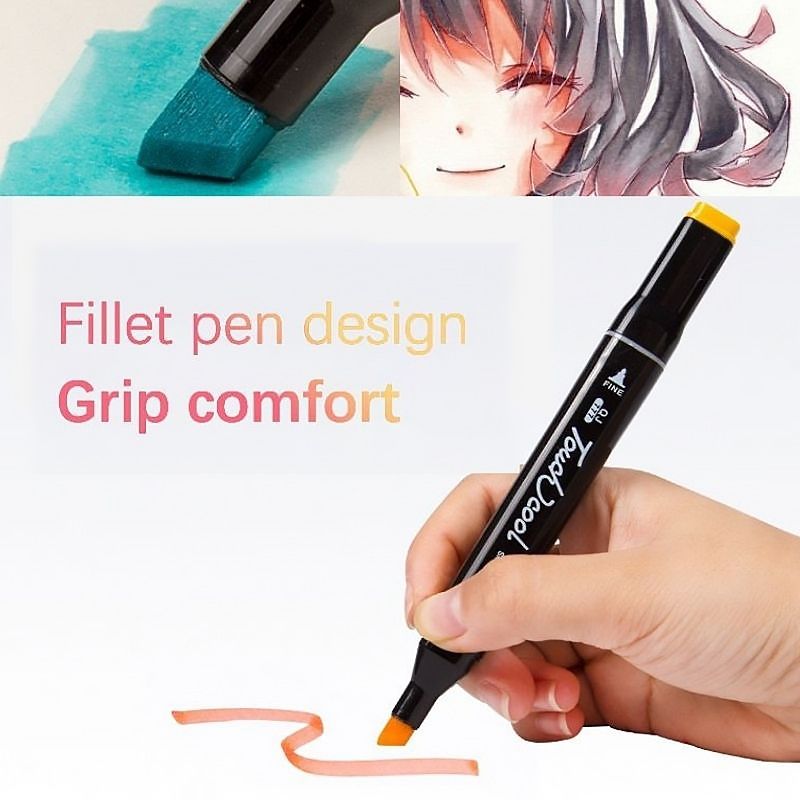 80 PCS Color Marker Art Set Double Head Alcohol Based Children Gift