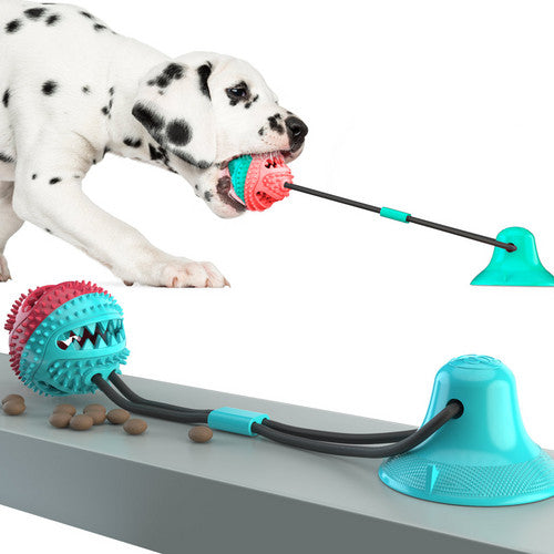 Dog Molar Bite Interactive Toy Multifunction Floor Suction Cup Balls Puppy Pet