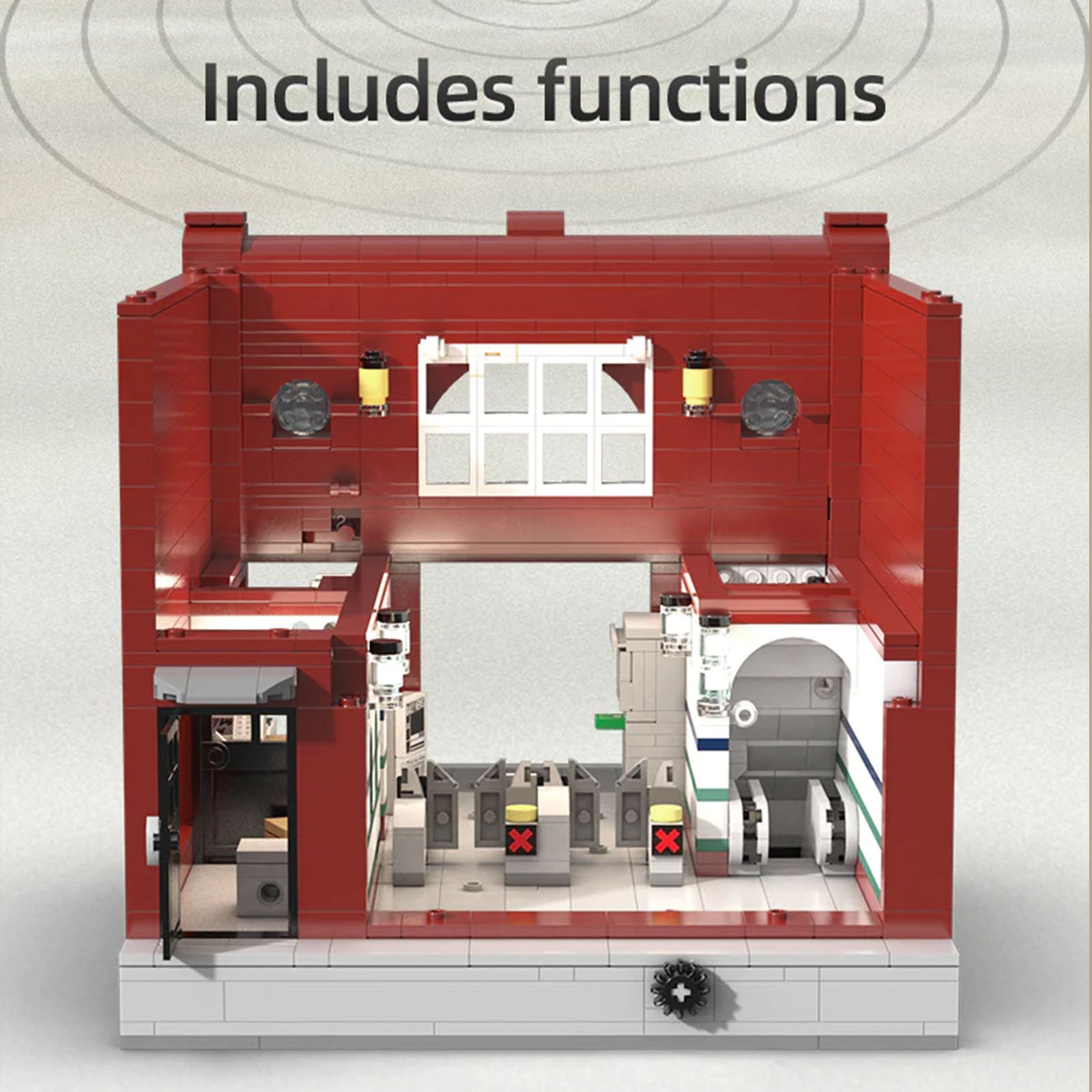 CaDA C66008W 1836 PCS London Underground Station Building Brick British Street Style