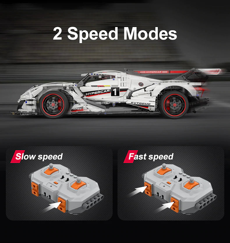 CADA C61053W 4449pcs V12 Hypercar Master Supercar Series Designed by Suhwan Ji 1:8