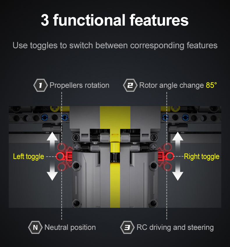 CaDA 1436 PCS Bell V-280 Valor Tiltrotor Aircraft Building Blocks Bricks