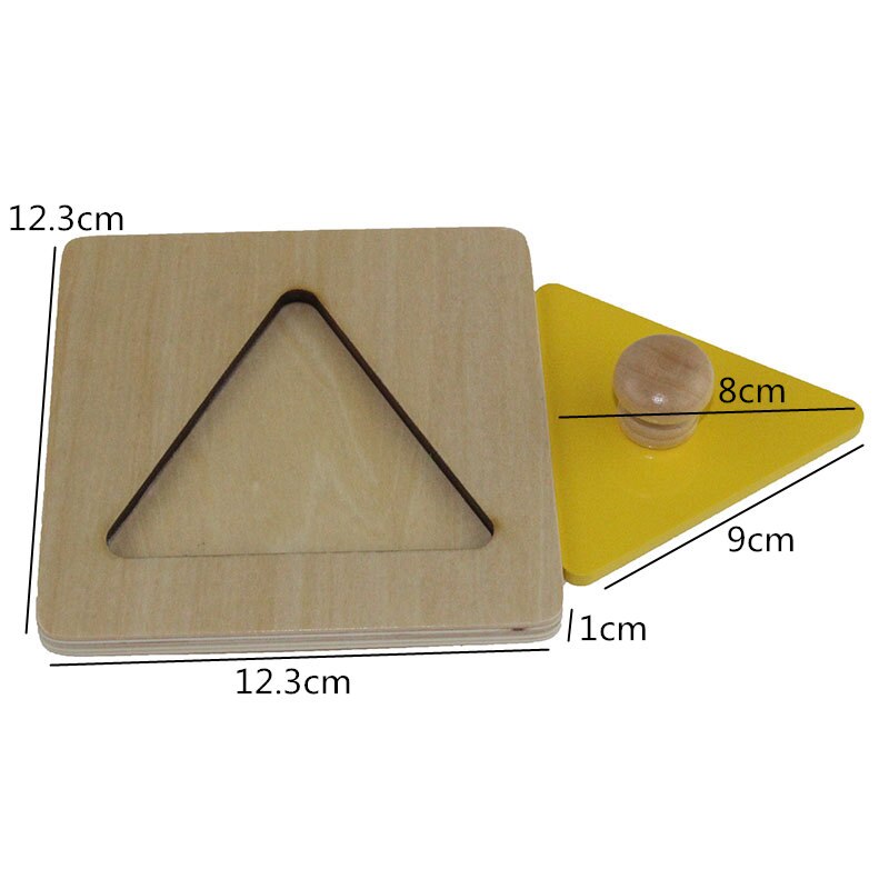 Montessori Shape Matching Board Wooden Puzzle Learning Educational Toy For Kids
