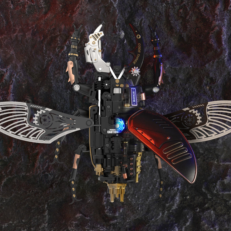 Robotime ROKR Storm Beetle DIY Mechanic Organism 3D puzzle Series speed up to 1200 rpm Funny Toys for kids MI03