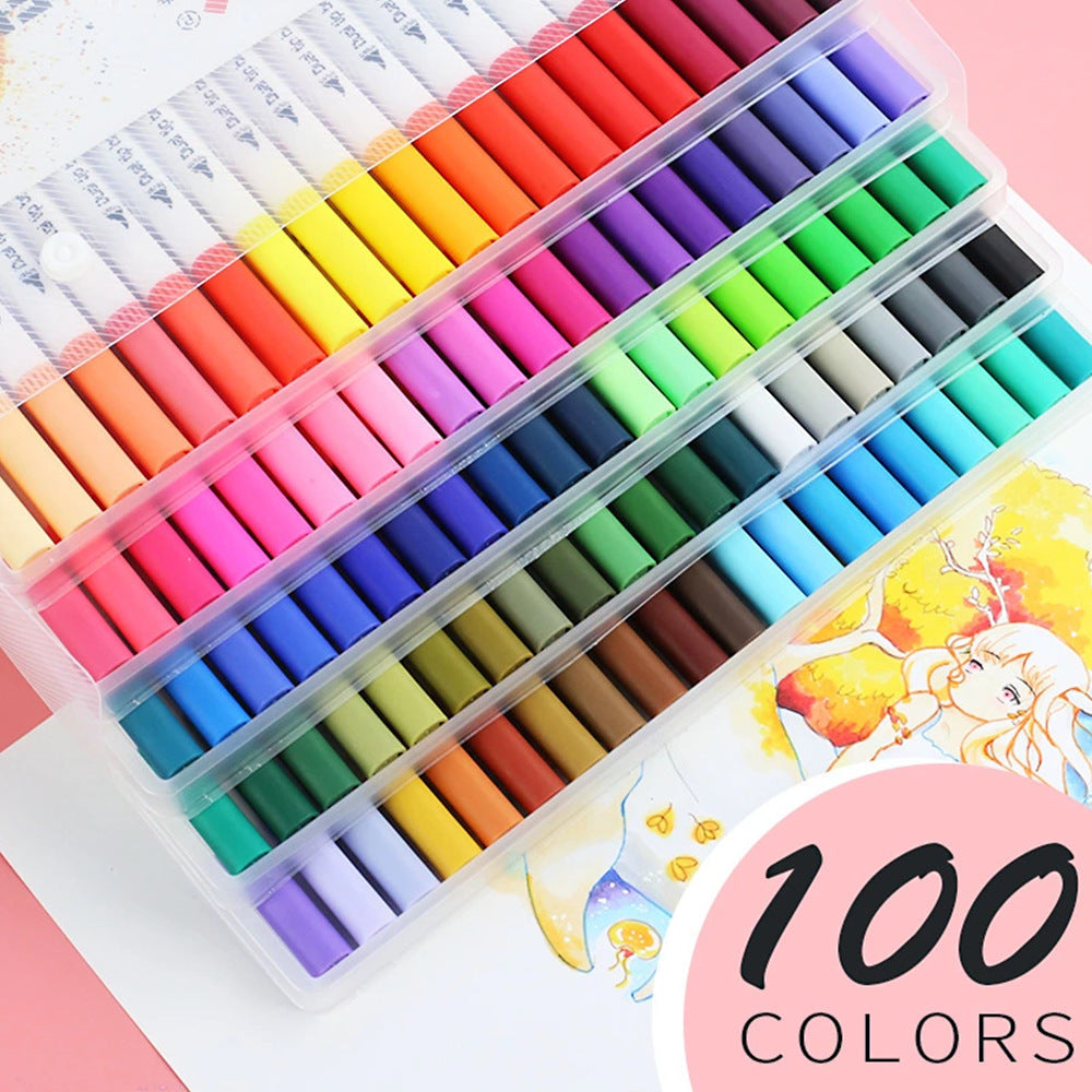 Dual Tip Paint Pens Adult Coloring Books Markers, 24 Colors Fine&Broad  Point Water Based Artist Art Markers Highlighters - AliExpress