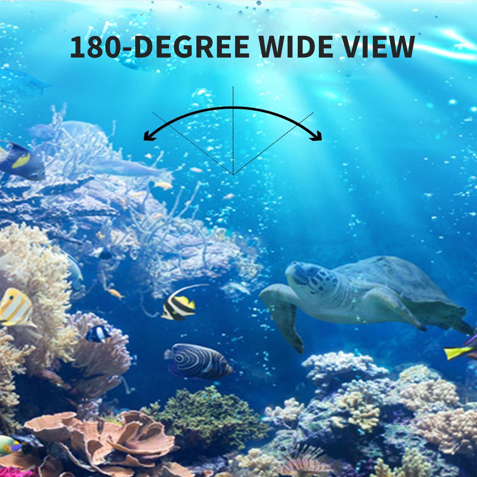 Kids 180 degrees Unicorn Snorkel Mask Anti-Fog and Anti-Leak Diving & Snorkeling Masks light blue