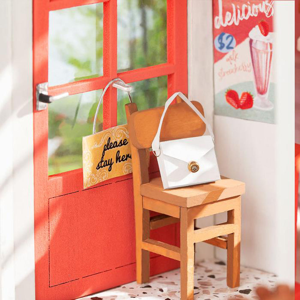 Robotime Rolife Honey Ice-cream Shop DIY Miniature Dollhouse 3D House Model Kit DG148