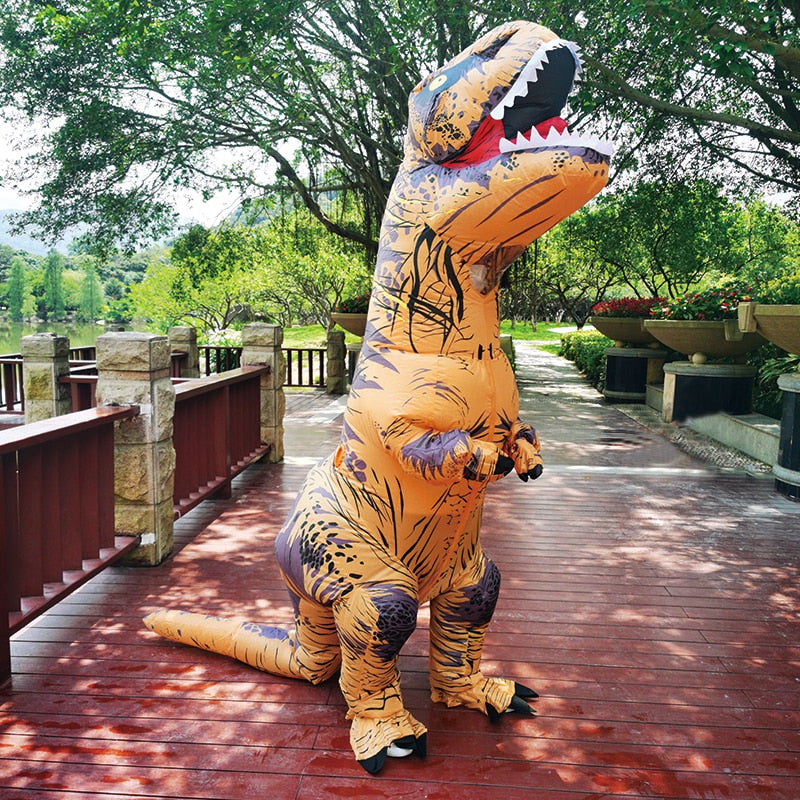 Kids & Adult Party Cosplay Halloween T-rex Dinosaur Inflatable Costume Animal Party Birthday Gifts Book Week Costume