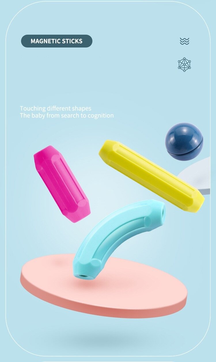 84pcs Magnet Building Construction Stick Bar Learning Magnetic Toy for Kids