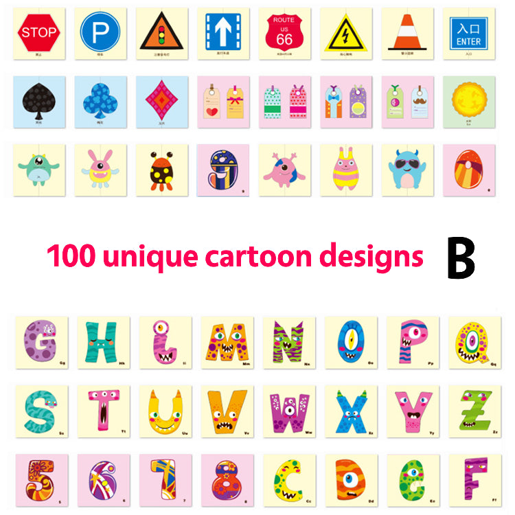 Kids 100 Pc Cutting Paper Set B Craft Scissors Early Learning Art Hand Preschool