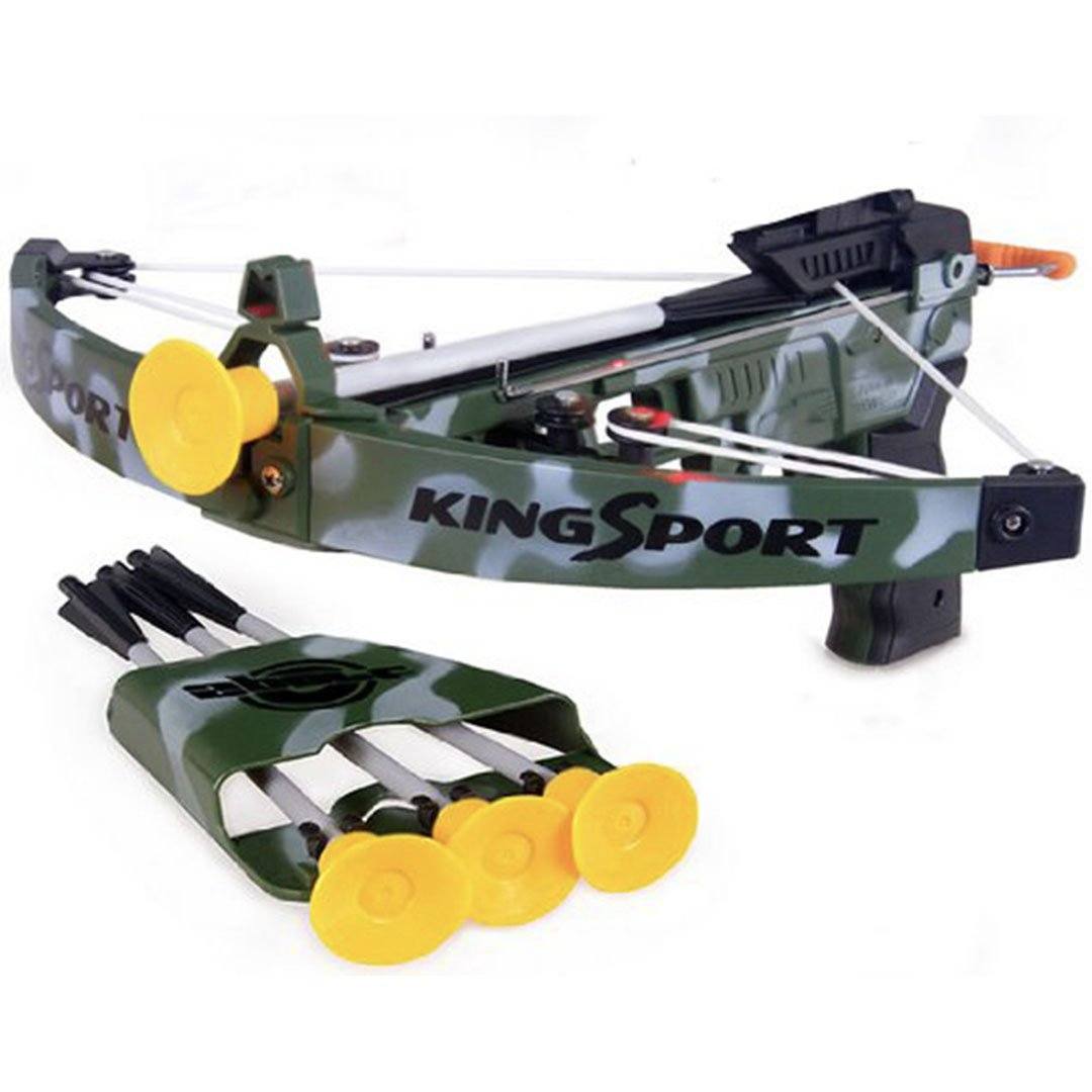 Kids Real Shooting Toy Camouflage Crossbow Archery Set Suction Arrows & Target