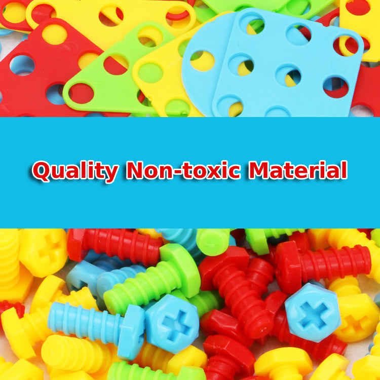 237PCS Mosaic Building Blocks Peg Electric Drill Assemble Toy Set Birthday Gift